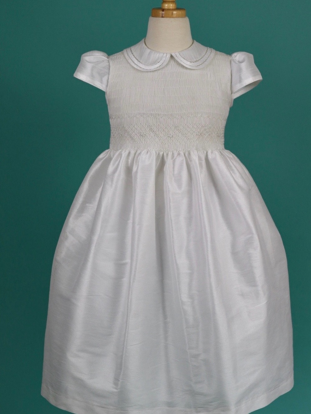 Etsy White Smocked Bodice Flower Girl Dress